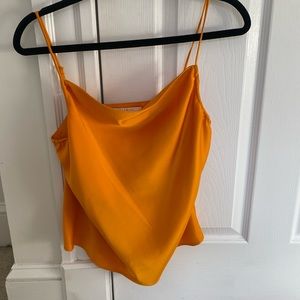 Wayf silk cowl neck tank top